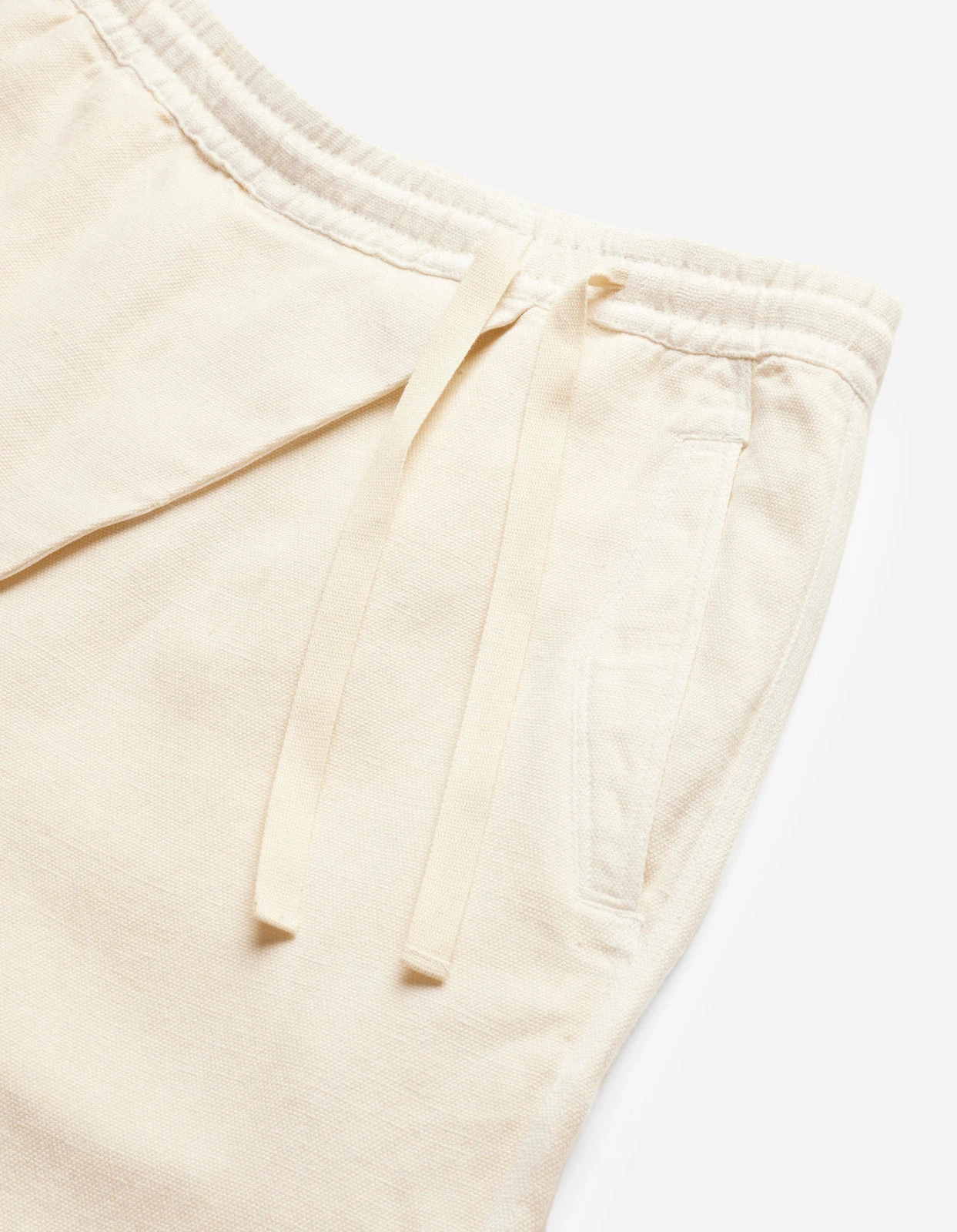 Maharishi 5007 Hemp Asym Loose Track Shorts Ecru 8 Maharishi 5007 Hemp Asym Loose Track Shorts Ecru - Image 8