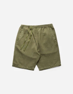 Maharishi 5007 Hemp Asym Loose Track Shorts Olive OG-107F