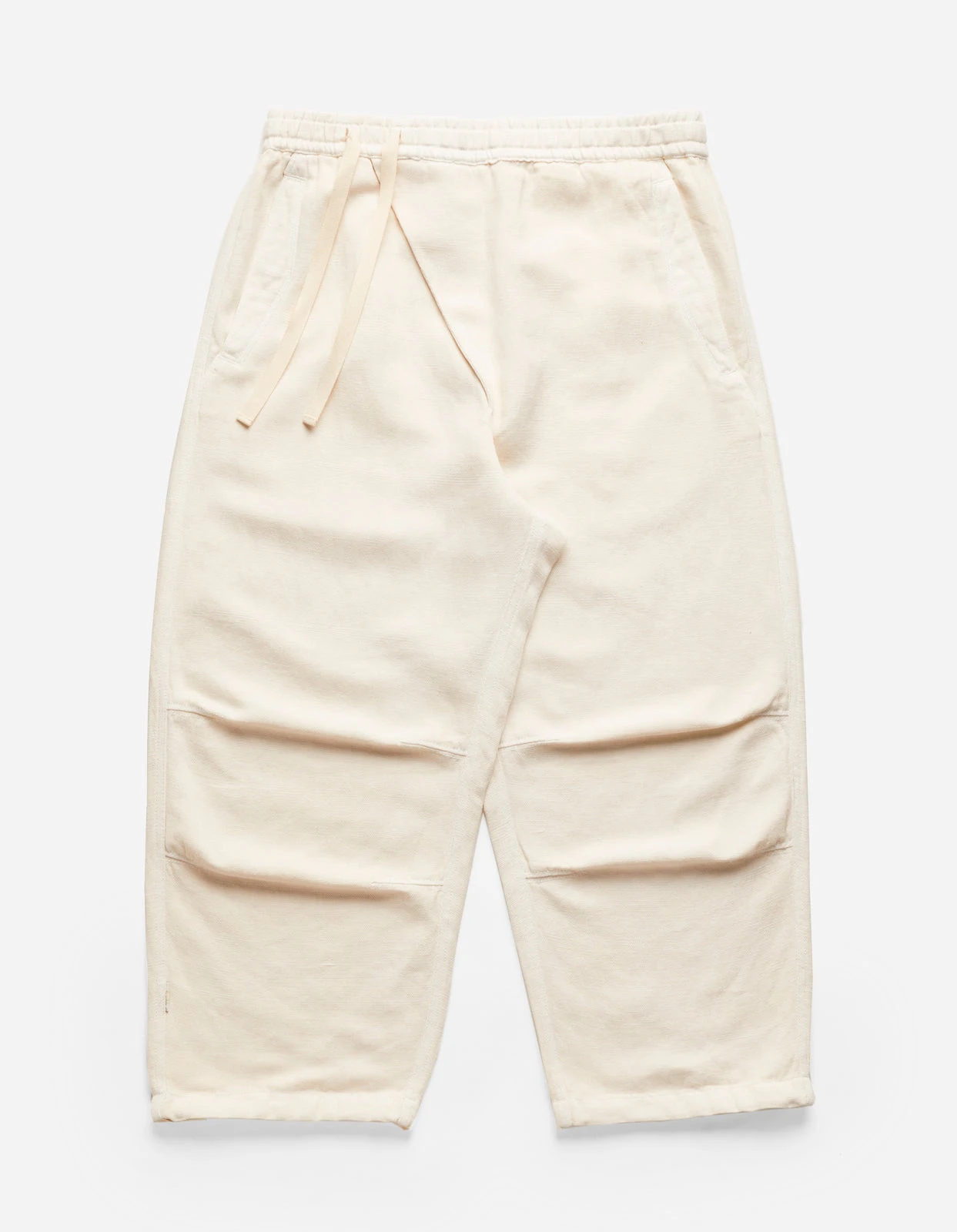 Maharishi 5008 Hemp Asym Cropped Track Pants Ecru 1 Maharishi 5008 Hemp Asym Cropped Track Pants Ecru