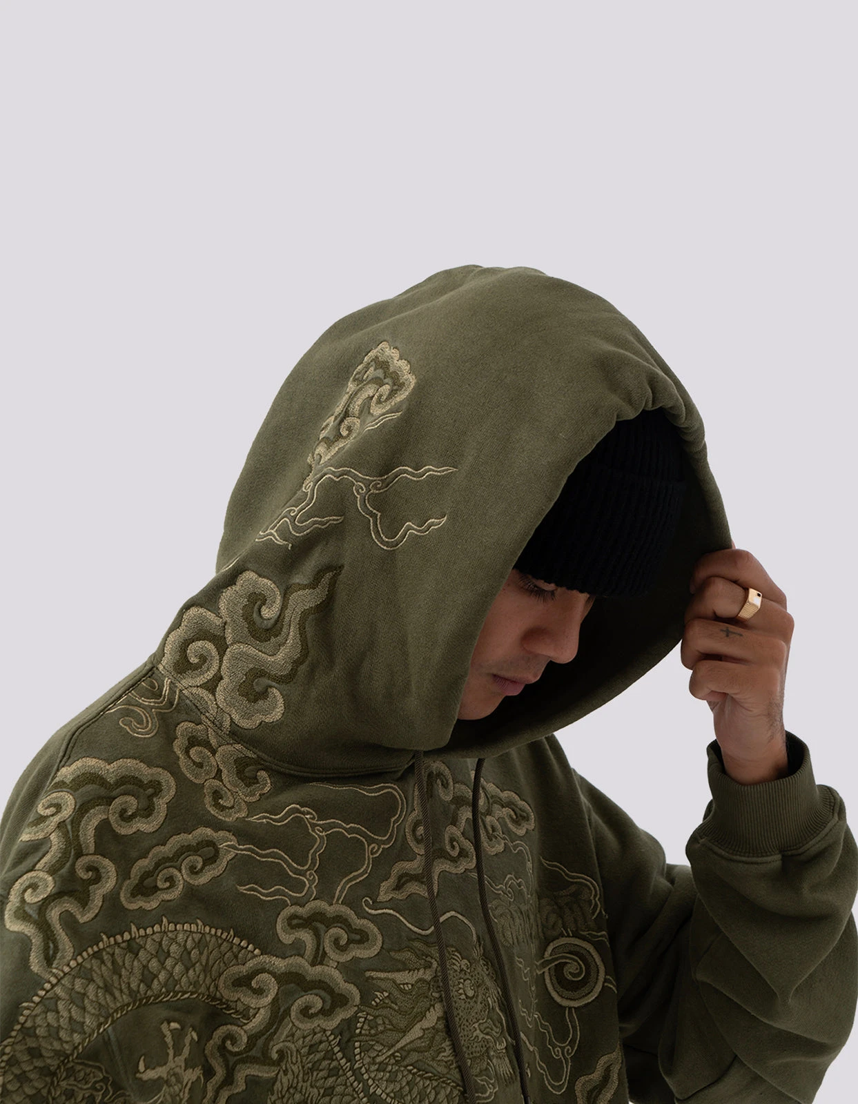 Maharishi 5014 30th Anniversary Hooded Sweat Olive 4 Maharishi 5014 30th Anniversary Hooded Sweat Olive - Image 4