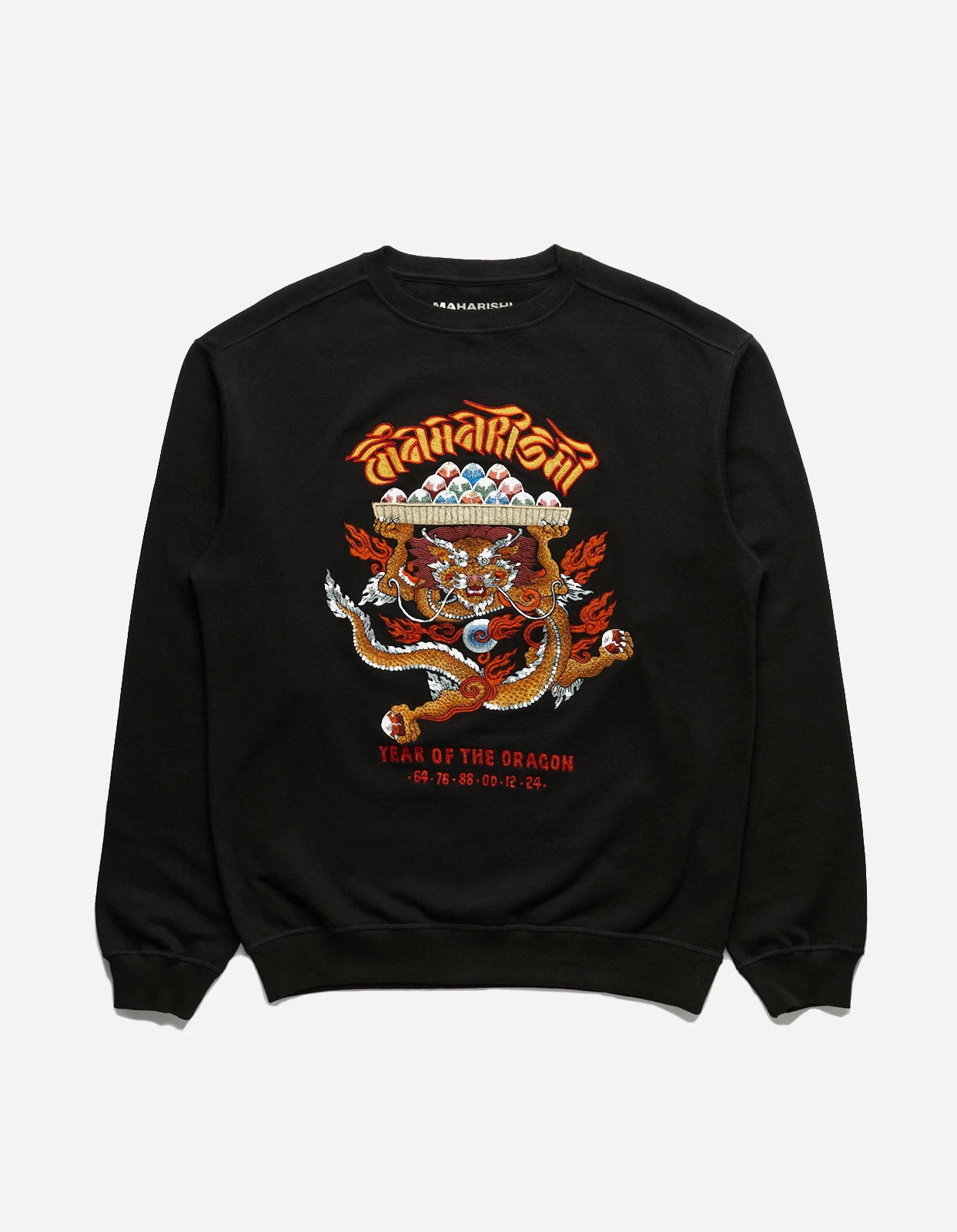 Maharishi 5015 Abundance Dragon Crew Sweat Black 1 Maharishi 5015 Abundance Dragon Crew Sweat Black