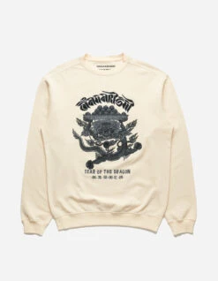 Maharishi 5015 Abundance Dragon Crew Sweat Ecru