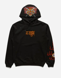 Maharishi Shop 8 Maharishi 5016 Abundance Dragon Hooded Sweat Black