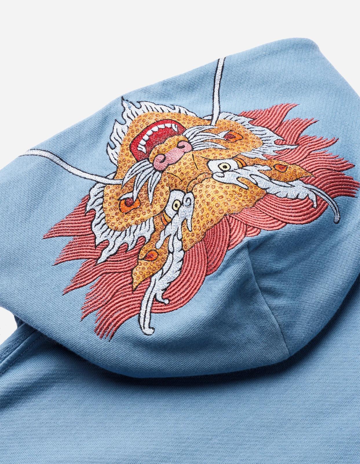 Maharishi 5016 Abundance Dragon Hooded Sweat Subdued Blue 2 Maharishi 5016 Abundance Dragon Hooded Sweat Subdued Blue - Image 2