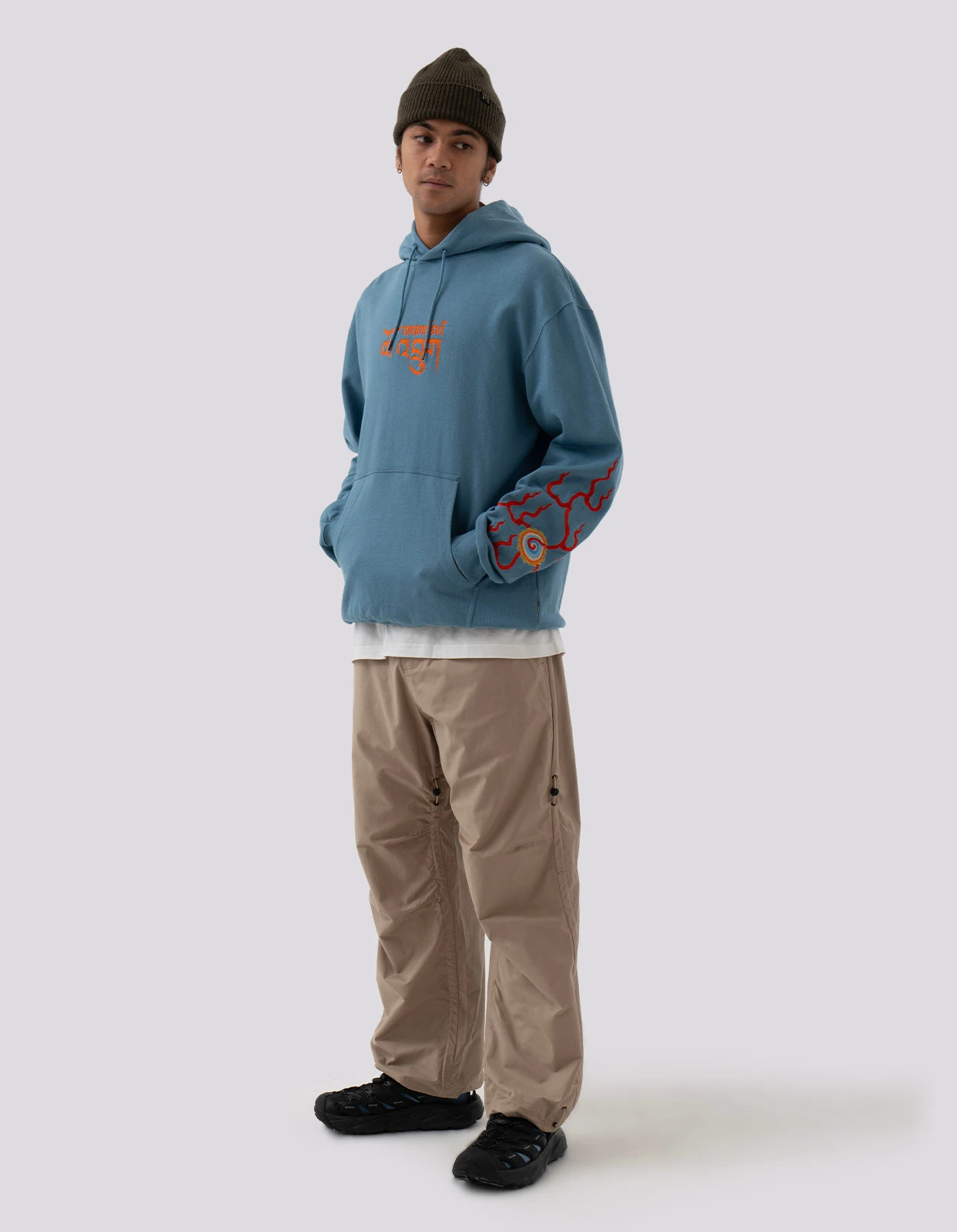 Maharishi 5016 Abundance Dragon Hooded Sweat Subdued Blue 4 Maharishi 5016 Abundance Dragon Hooded Sweat Subdued Blue - Image 4