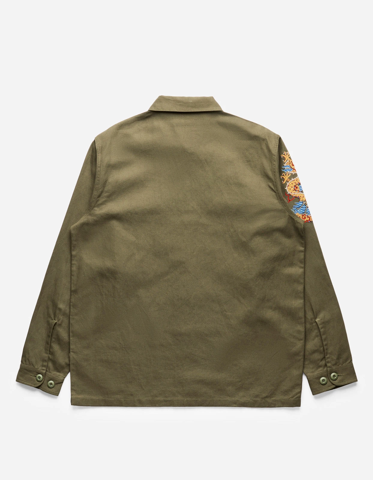 Maharishi 5022 Lunar Dragon Utility Shirt Olive OG-107F 7 Maharishi 5022 Lunar Dragon Utility Shirt Olive OG-107F - Image 7