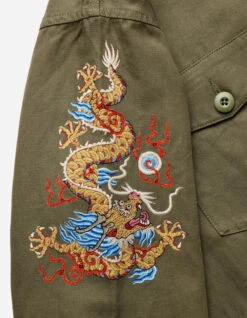 Maharishi 5022 Lunar Dragon Utility Shirt Olive OG-107F 14 Maharishi 5022 Lunar Dragon Utility Shirt Olive OG-107F -Maharishi Shop 5022 oliveog 107f 50