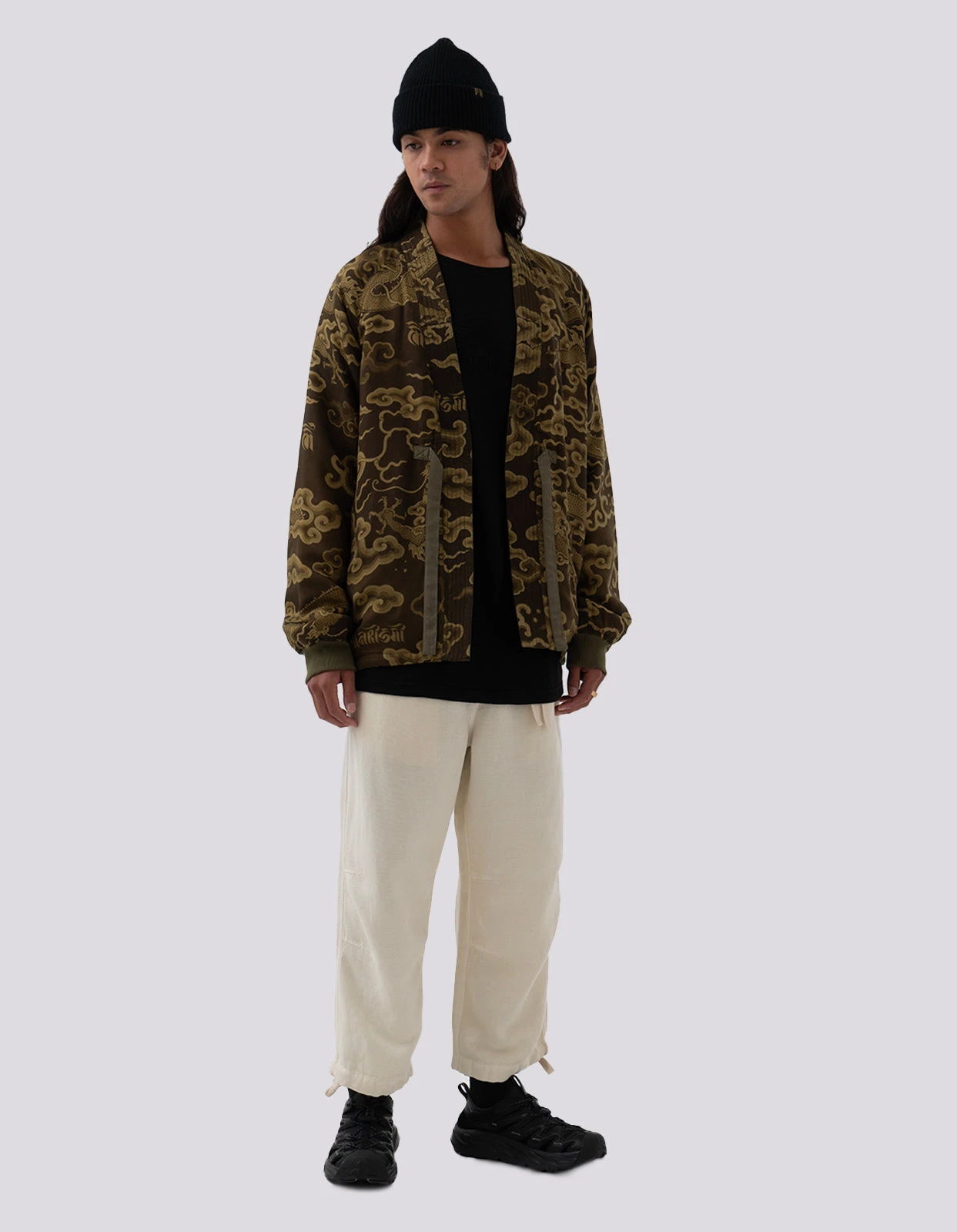 Maharishi 5008 Hemp Asym Cropped Track Pants Ecru 5 Maharishi 5008 Hemp Asym Cropped Track Pants Ecru - Image 5
