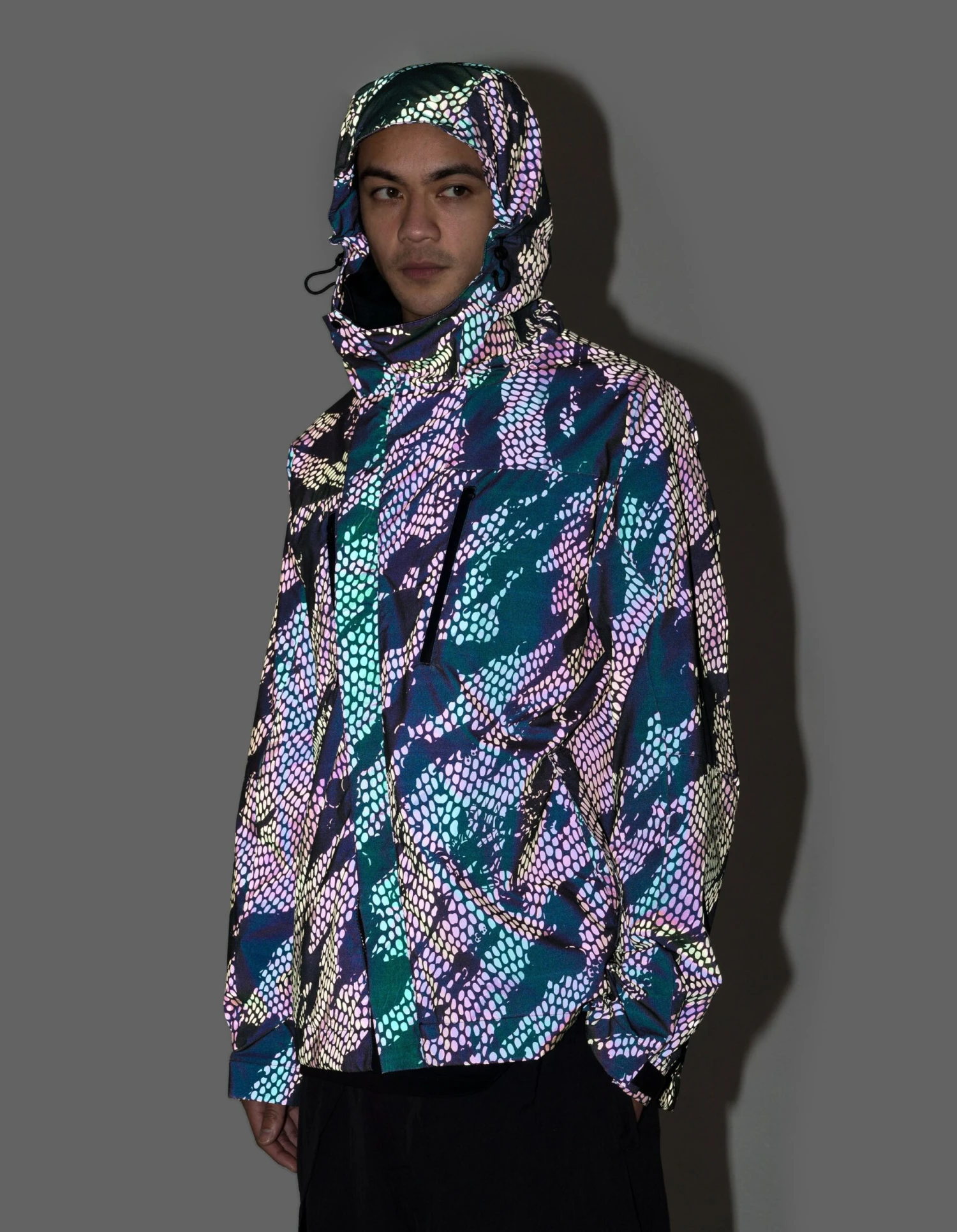 Maharishi 5035 Reflective Camo Asym Parka Subdued Night 2 Maharishi 5035 Reflective Camo Asym Parka Subdued Night - Image 2