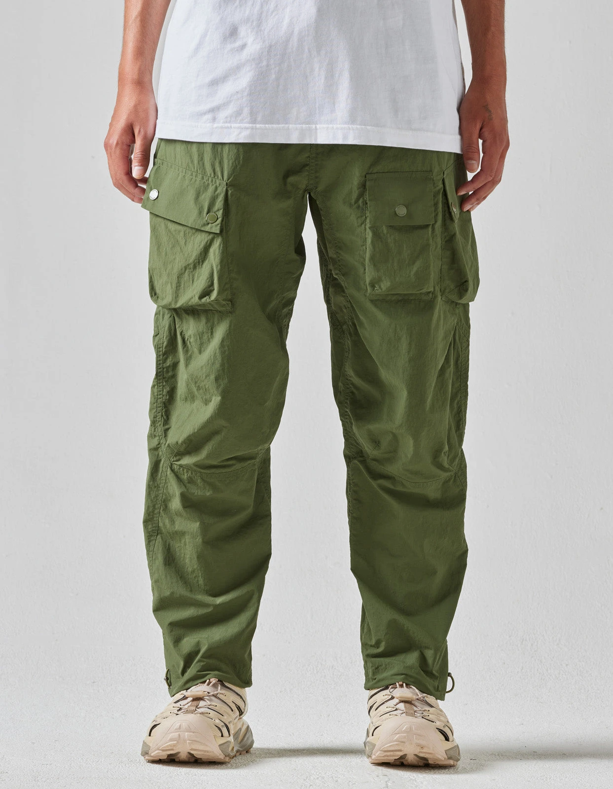 Maharishi 5040 Veg Dyed Cargo Track Pants Olive 2 Maharishi 5040 Veg Dyed Cargo Track Pants Olive - Image 2