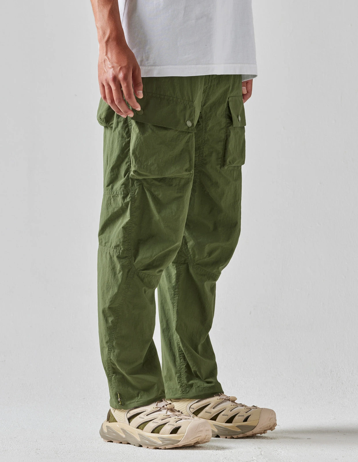 Maharishi 5040 Veg Dyed Cargo Track Pants Olive 3 Maharishi 5040 Veg Dyed Cargo Track Pants Olive - Image 3