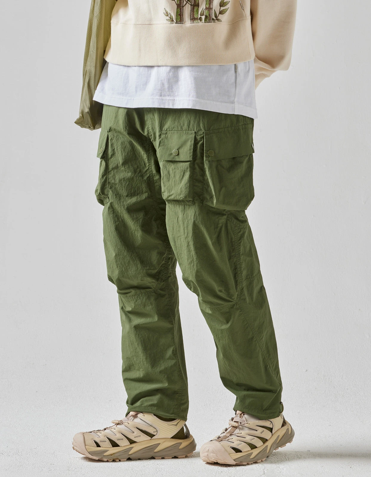 Maharishi 5040 Veg Dyed Cargo Track Pants Olive 5 Maharishi 5040 Veg Dyed Cargo Track Pants Olive - Image 5