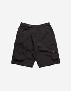Maharishi 5041 Veg Dyed Asym Cargo Track Shorts Black