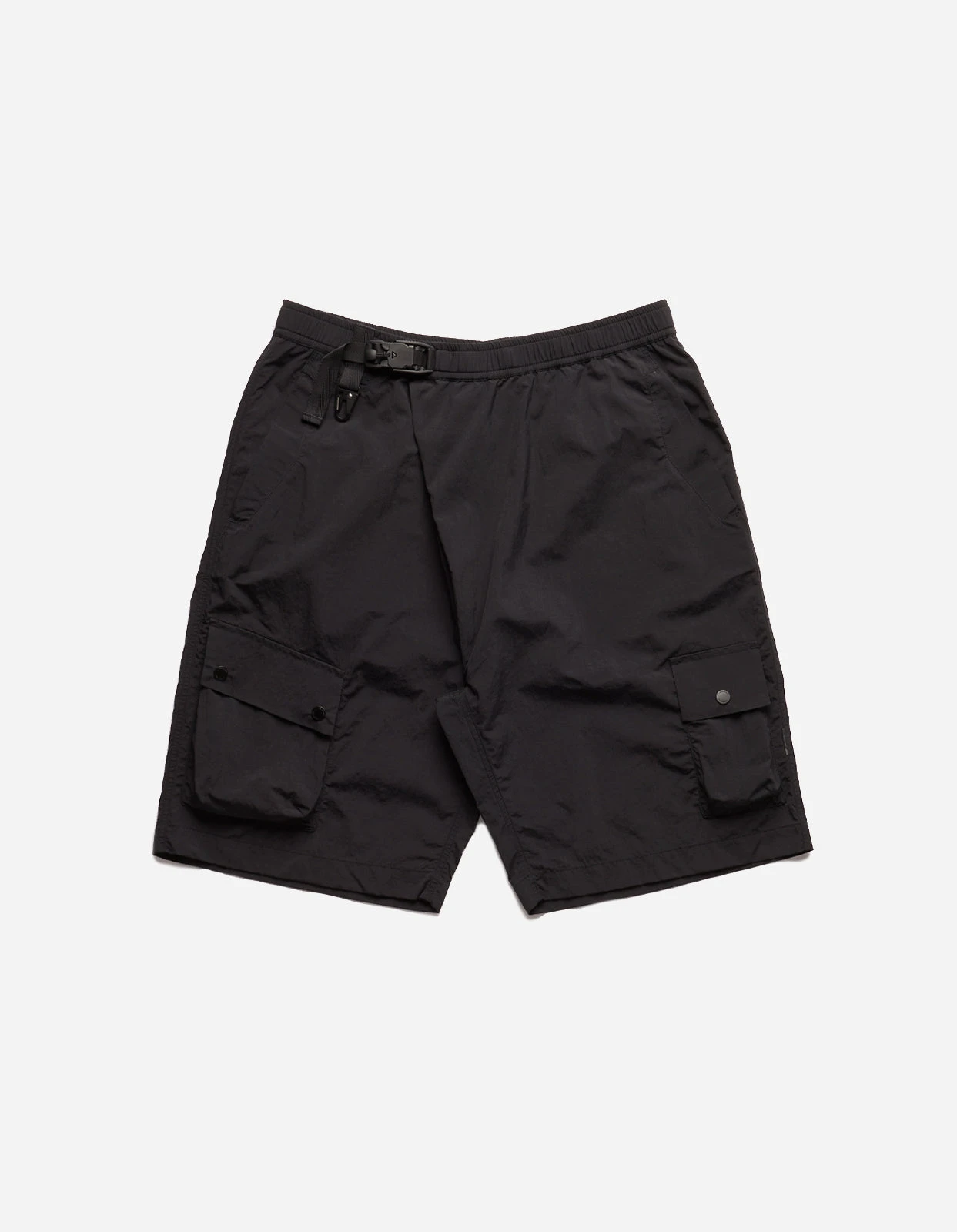 Maharishi 5041 Veg Dyed Asym Cargo Track Shorts Black 1 Maharishi 5041 Veg Dyed Asym Cargo Track Shorts Black