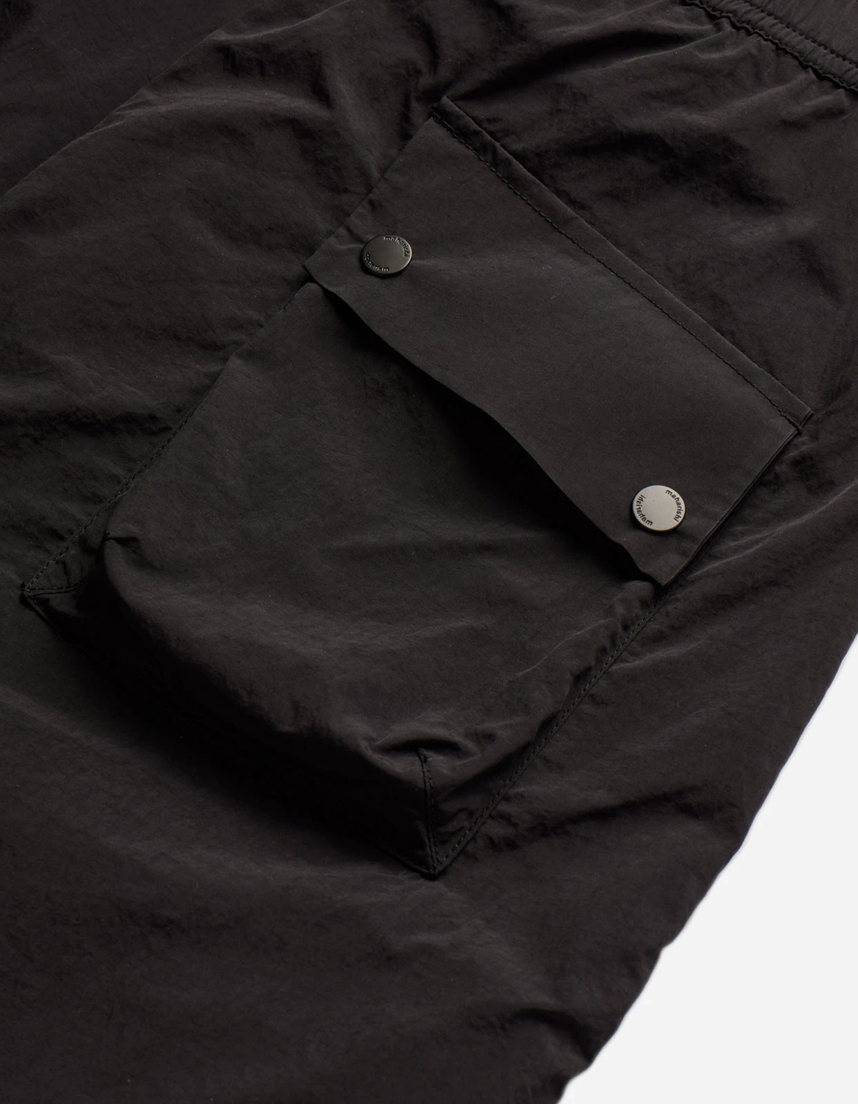 Maharishi 5041 Veg Dyed Asym Cargo Track Shorts Black 10 Maharishi 5041 Veg Dyed Asym Cargo Track Shorts Black - Image 10