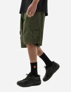 Maharishi 5041 Veg Dyed Asym Cargo Track Shorts Olive 18 Maharishi 5041 Veg Dyed Asym Cargo Track Shorts Olive -Maharishi Shop 5041 olive 100