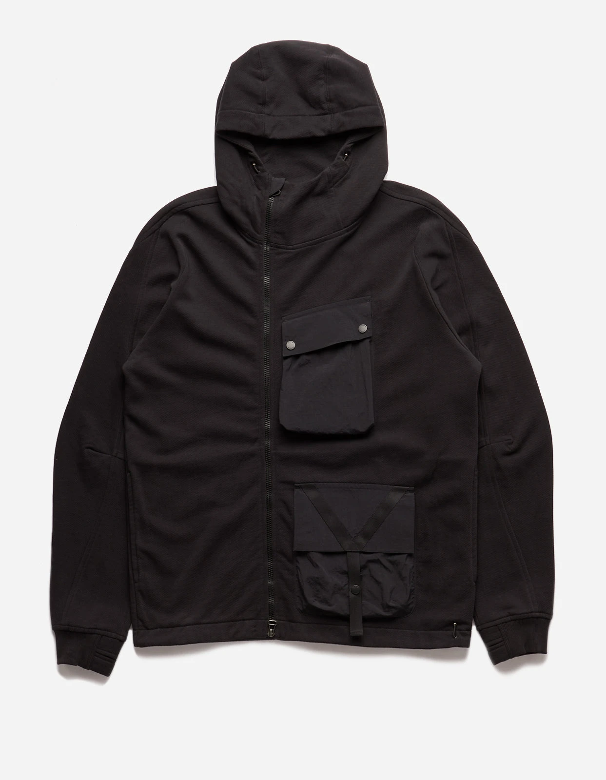 Maharishi 5043 Asym Articulated Hooded Sweat Black 1 Maharishi 5043 Asym Articulated Hooded Sweat Black