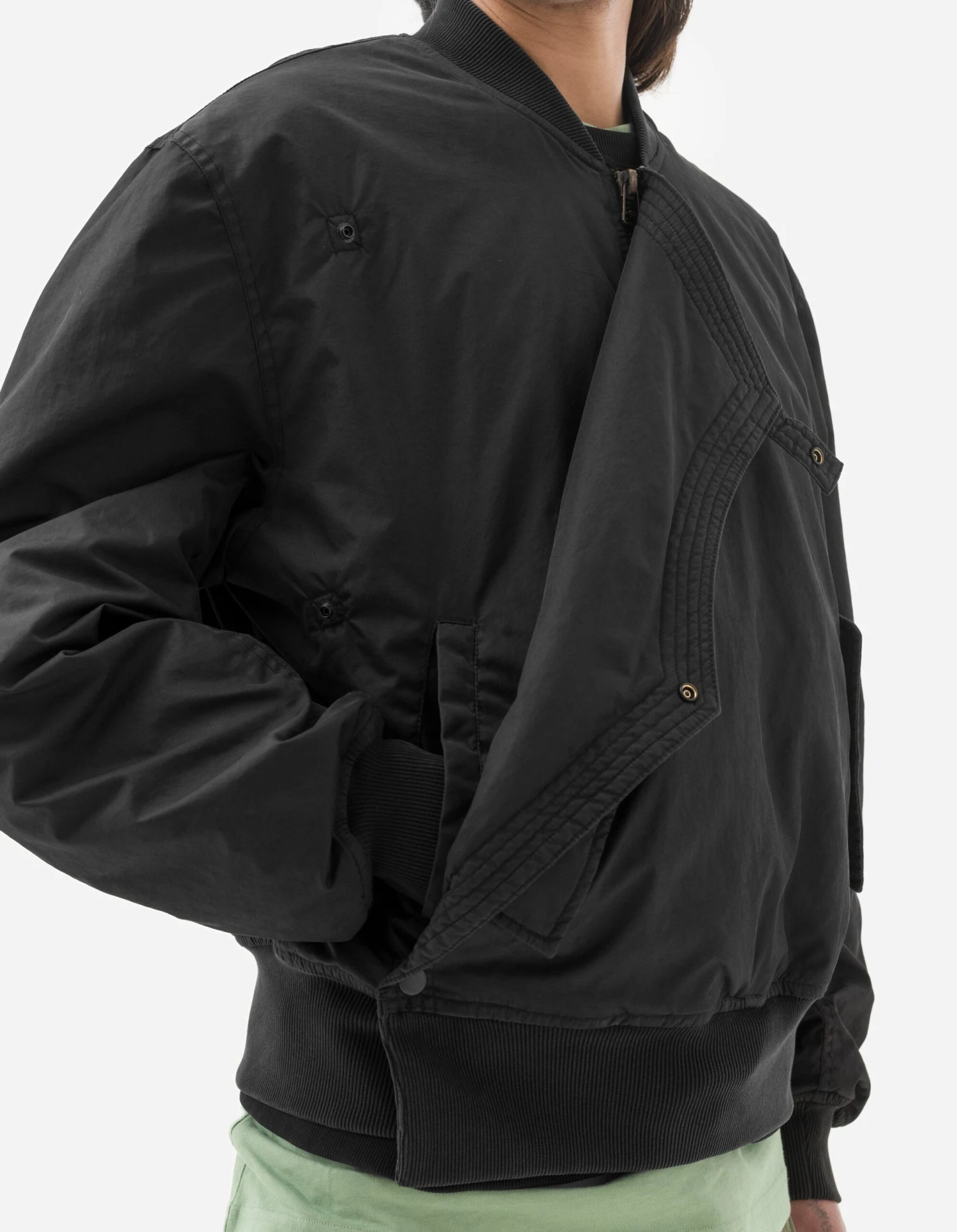 Maharishi 5056 Monk MA-1 Flight Jacket Black 5 Maharishi 5056 Monk MA-1 Flight Jacket Black - Image 5