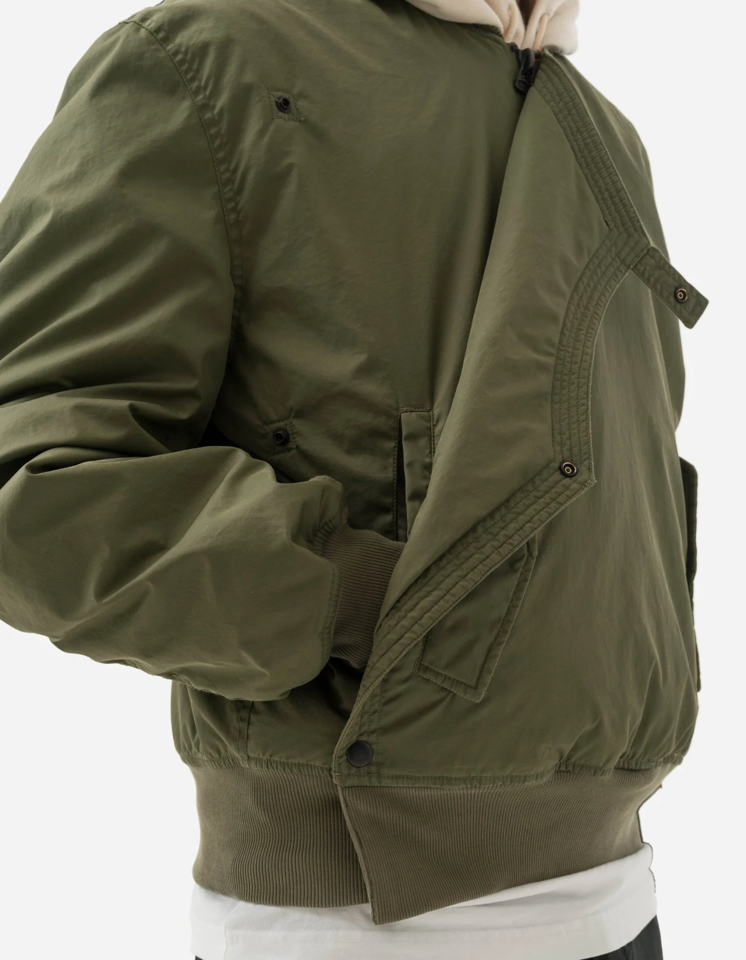 Maharishi 5056 Monk MA-1 Flight Jacket Olive 5 Maharishi 5056 Monk MA-1 Flight Jacket Olive - Image 5