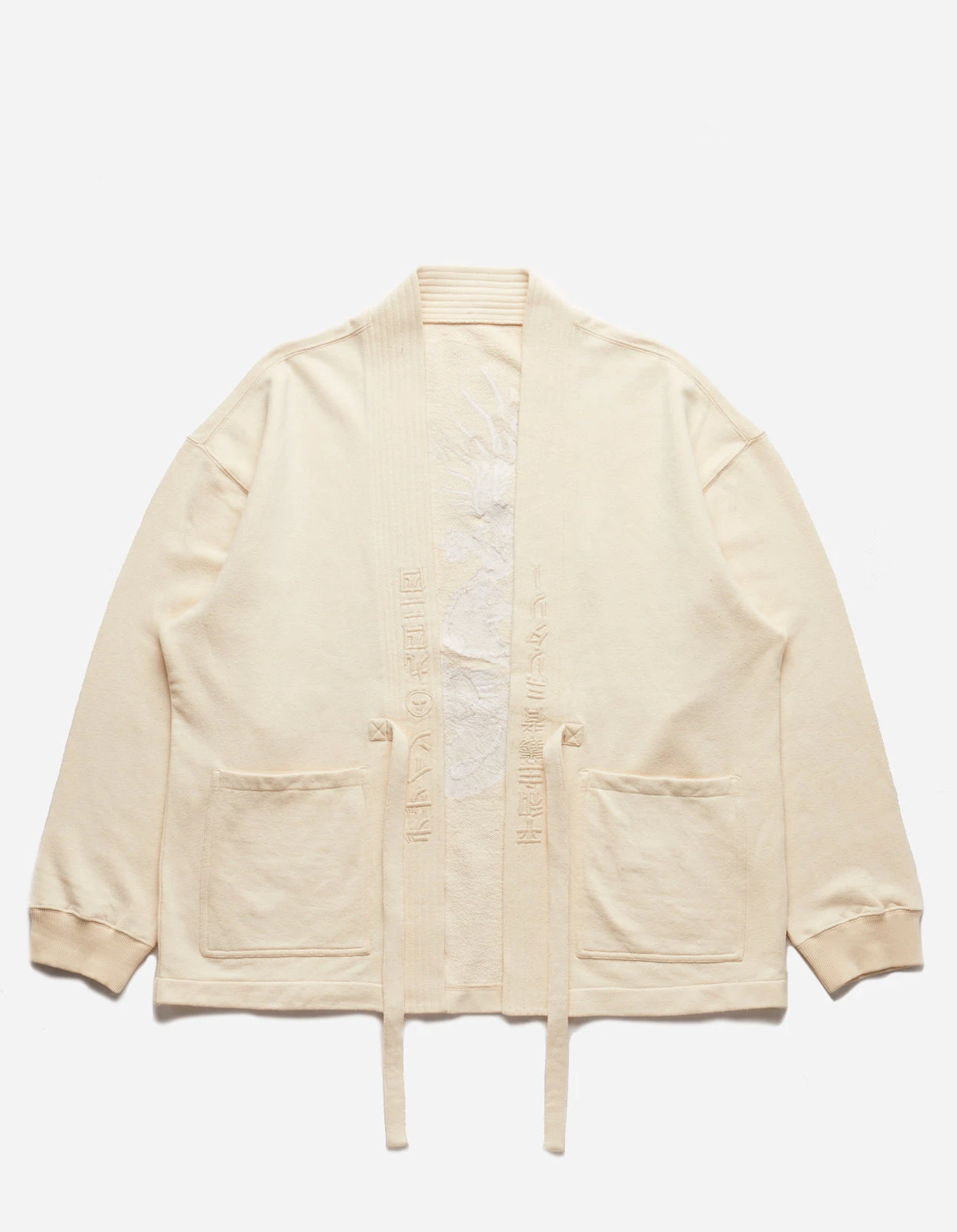 Maharishi 5060 Hemp Dragon Sweat Kimono Ecru 7 Maharishi 5060 Hemp Dragon Sweat Kimono Ecru - Image 7