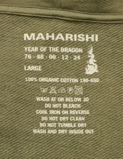 Maharishi 5075 Dragon Bamboo Hooded Sweat Olive OG-107F -Maharishi Shop 5075 olive 70 Green