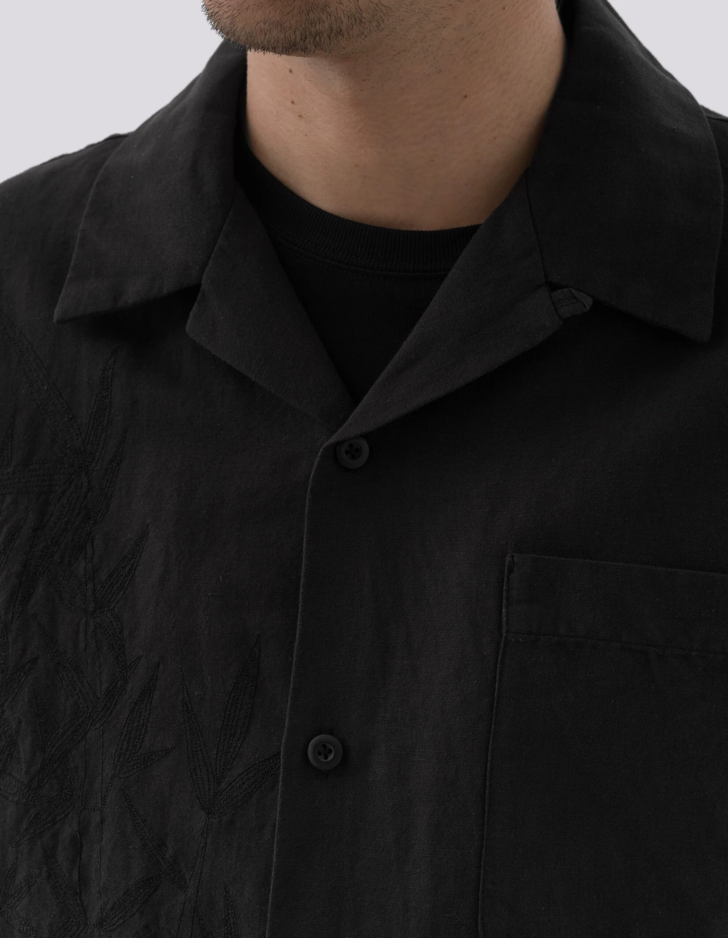 Maharishi 5078 Dragon Bamboo Hemp Shirt Black 7 Maharishi 5078 Dragon Bamboo Hemp Shirt Black - Image 7