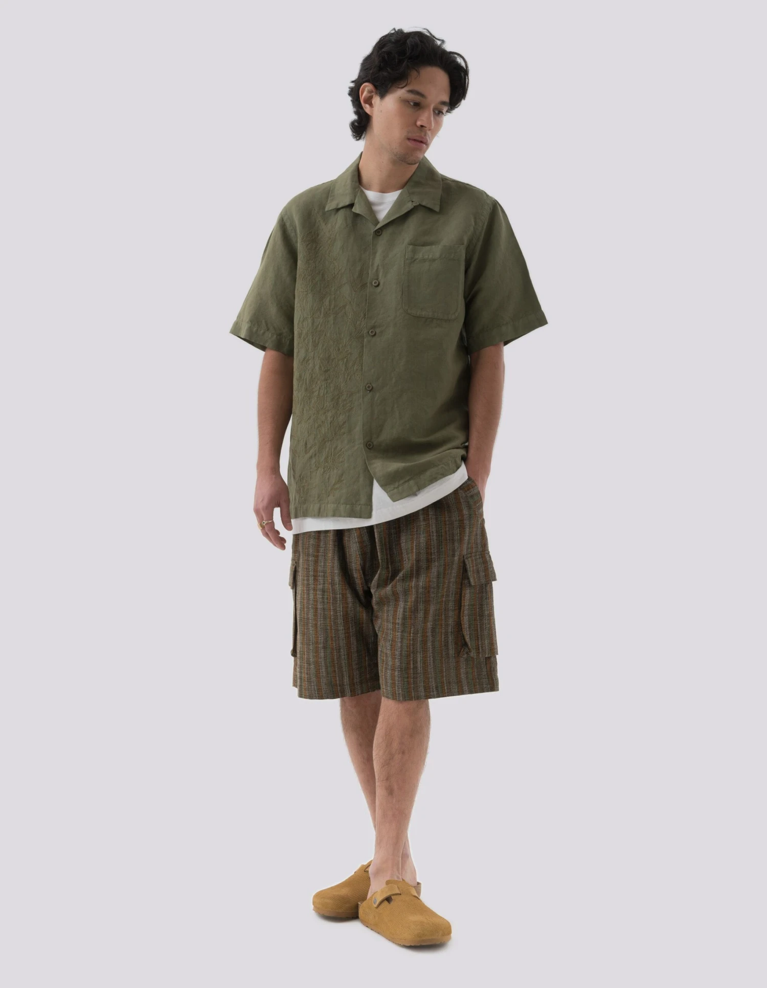 Maharishi 5078 Dragon Bamboo Hemp Shirt Olive OG-107F 3 Maharishi 5078 Dragon Bamboo Hemp Shirt Olive OG-107F - Image 3