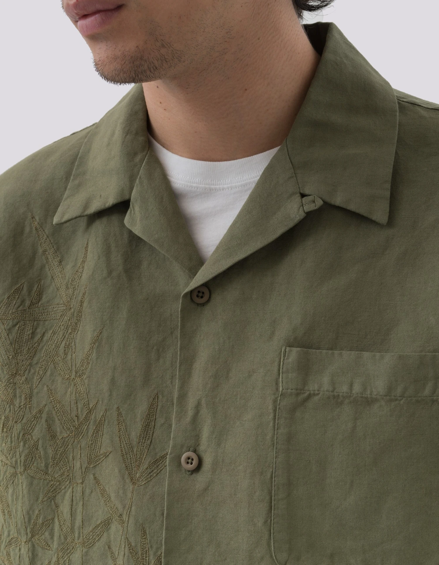 Maharishi 5078 Dragon Bamboo Hemp Shirt Olive OG-107F 5 Maharishi 5078 Dragon Bamboo Hemp Shirt Olive OG-107F - Image 5