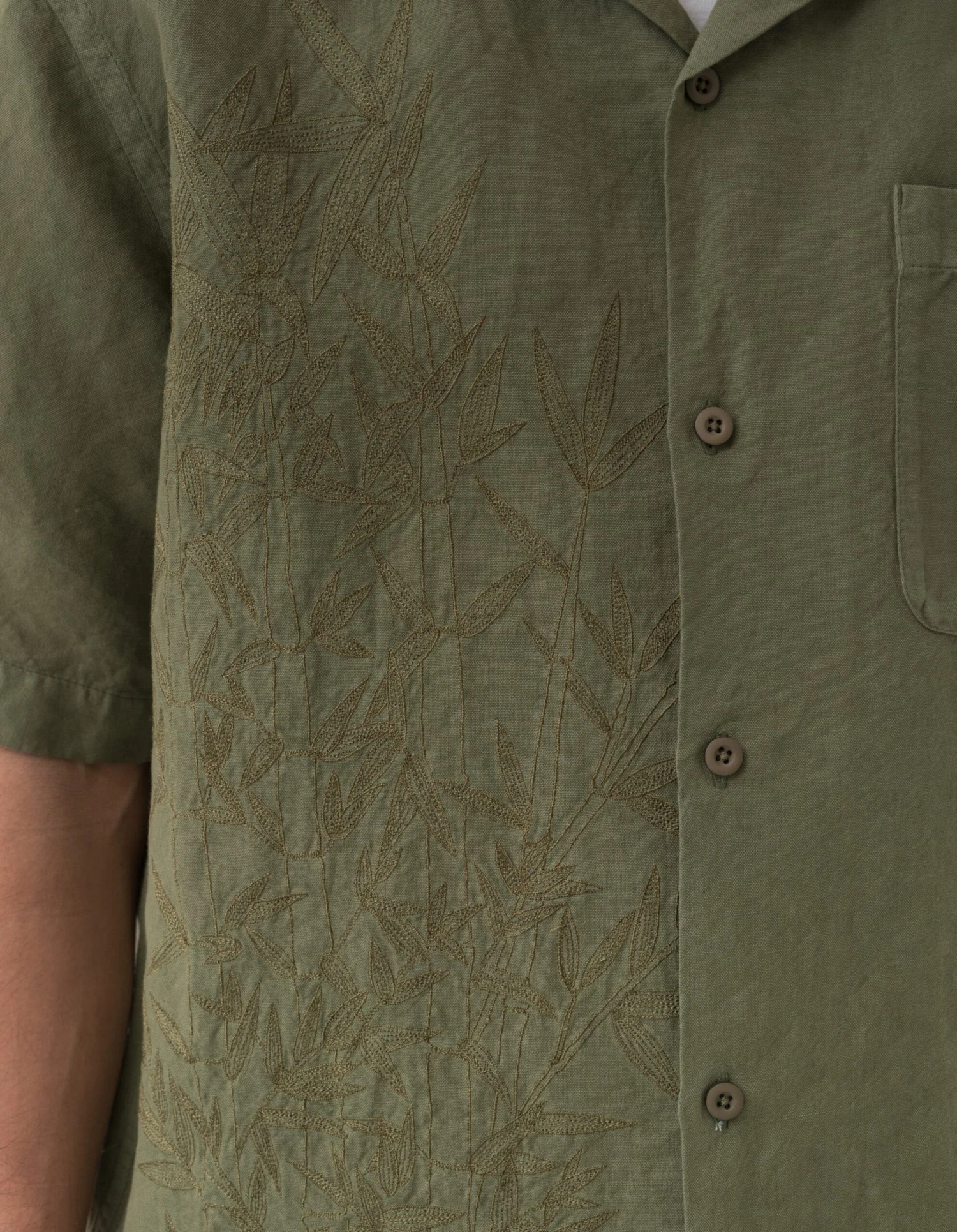 Maharishi 5078 Dragon Bamboo Hemp Shirt Olive OG-107F 6 Maharishi 5078 Dragon Bamboo Hemp Shirt Olive OG-107F - Image 6