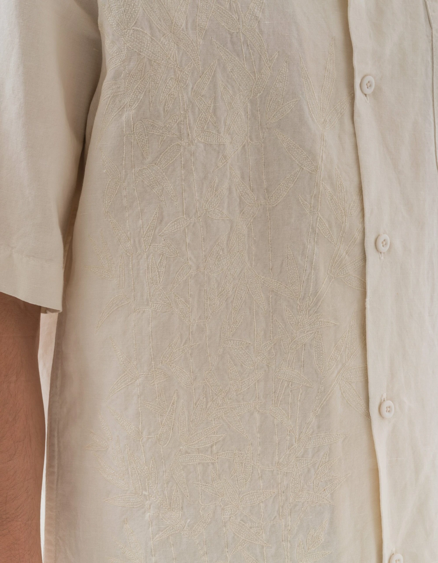 Maharishi 5078 Dragon Bamboo Hemp Shirt Ecru 5 Maharishi 5078 Dragon Bamboo Hemp Shirt Ecru - Image 5