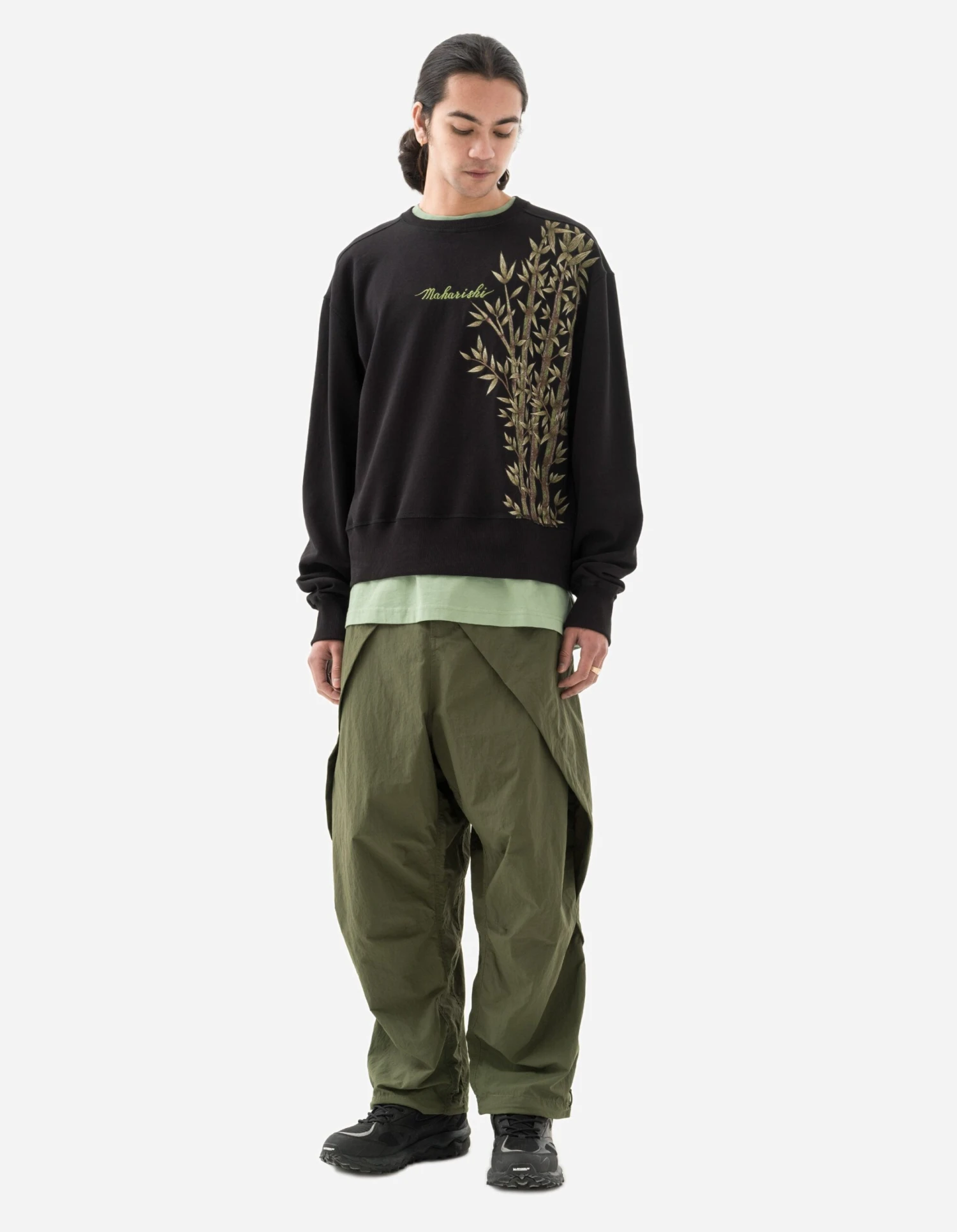 Maharishi 5079 Bamboo Vintage Crew Sweat Black 3 Maharishi 5079 Bamboo Vintage Crew Sweat Black - Image 3