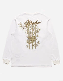 Maharishi 5080 Dragon Bamboo L/S T-Shirt White