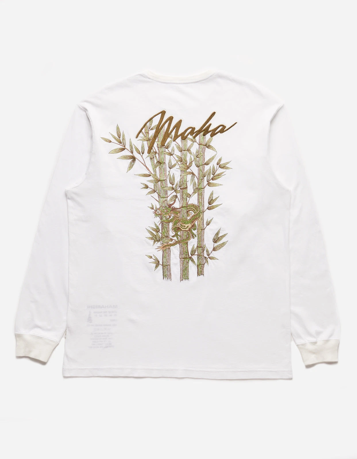 Maharishi 5080 Dragon Bamboo L/S T-Shirt White 1 Maharishi 5080 Dragon Bamboo L/S T-Shirt White
