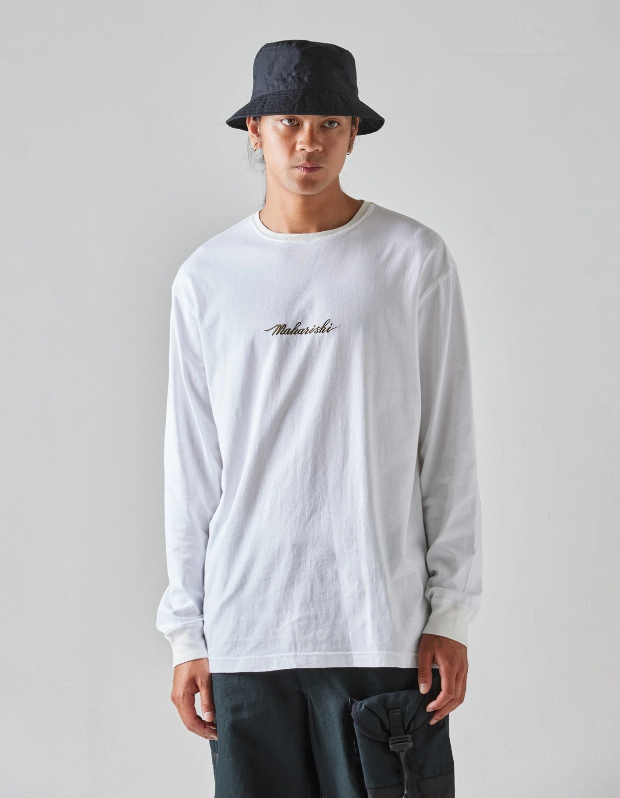 Maharishi 5080 Dragon Bamboo L/S T-Shirt White 3 Maharishi 5080 Dragon Bamboo L/S T-Shirt White - Image 3