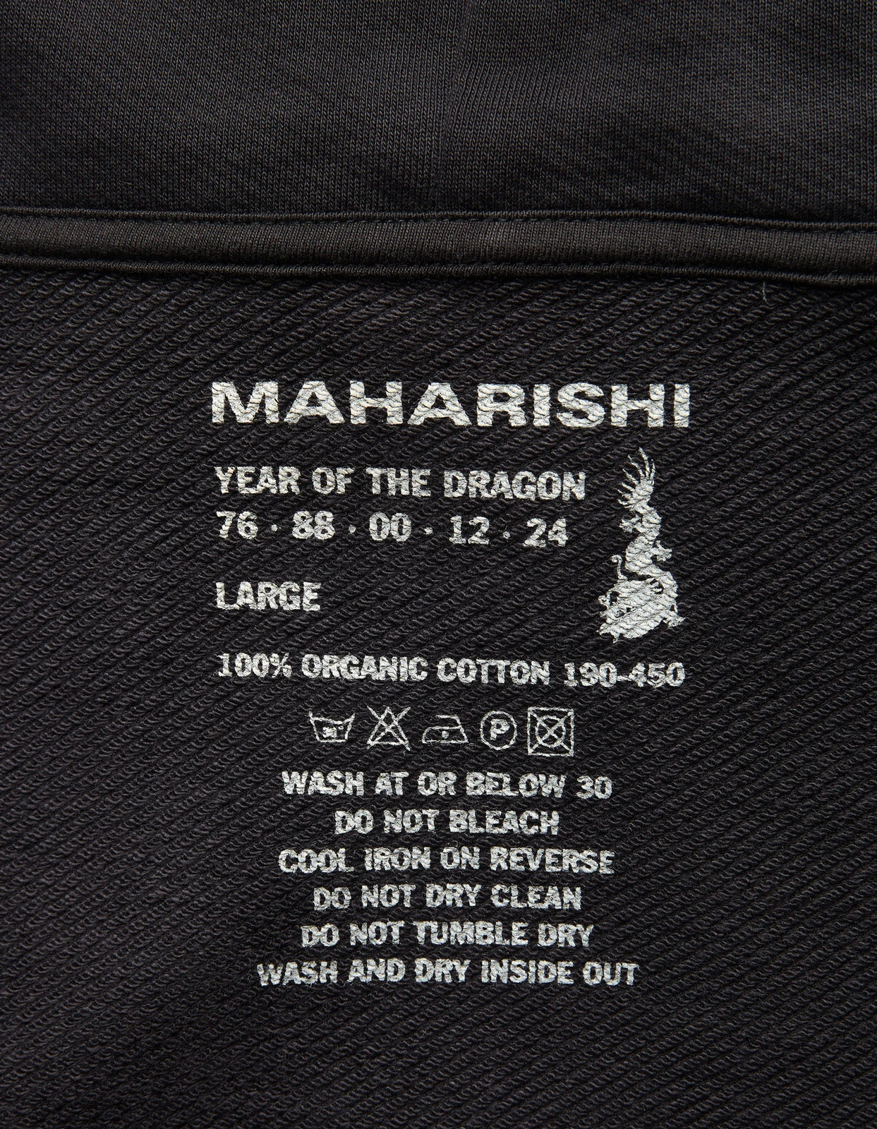 Maharishi 5097 Maha Tiger Hooded Sweat Black 7 Maharishi 5097 Maha Tiger Hooded Sweat Black - Image 7