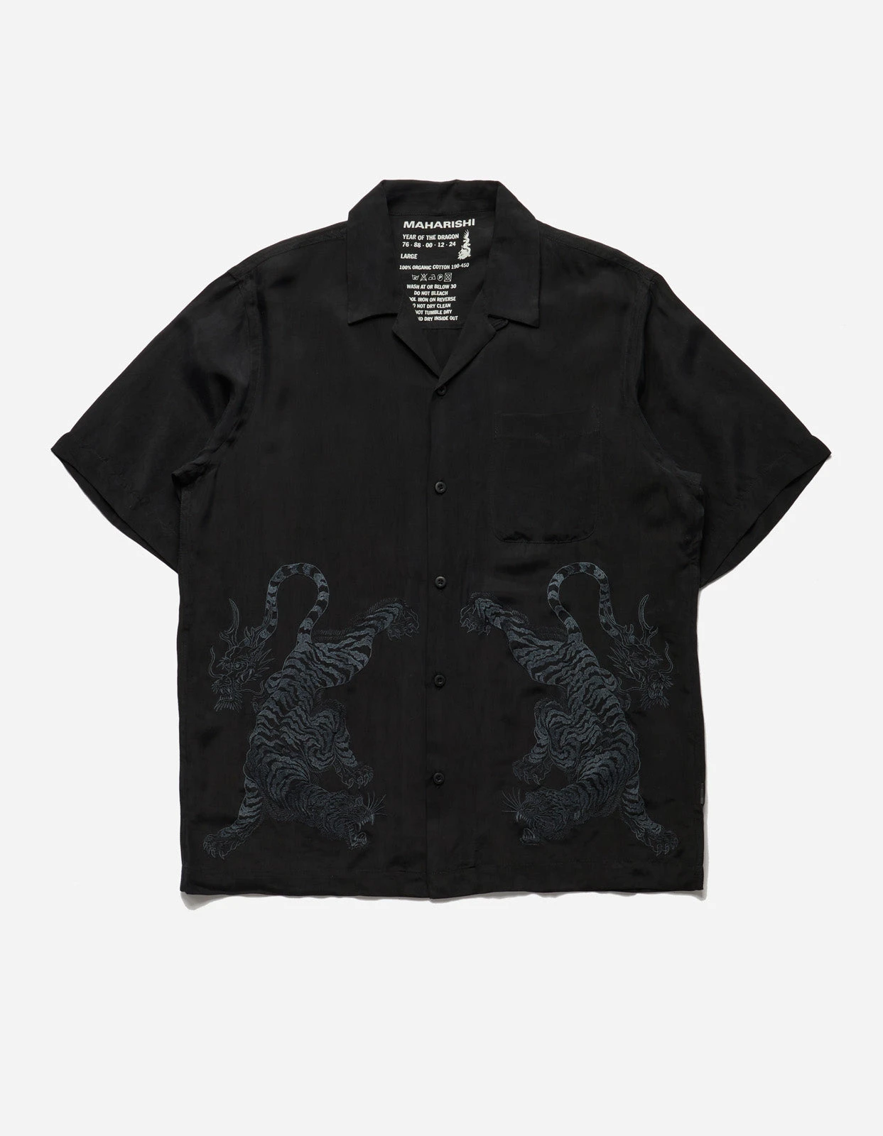 Maharishi 5100 Take Tora Summer Shirt Black 1 Maharishi 5100 Take Tora Summer Shirt Black