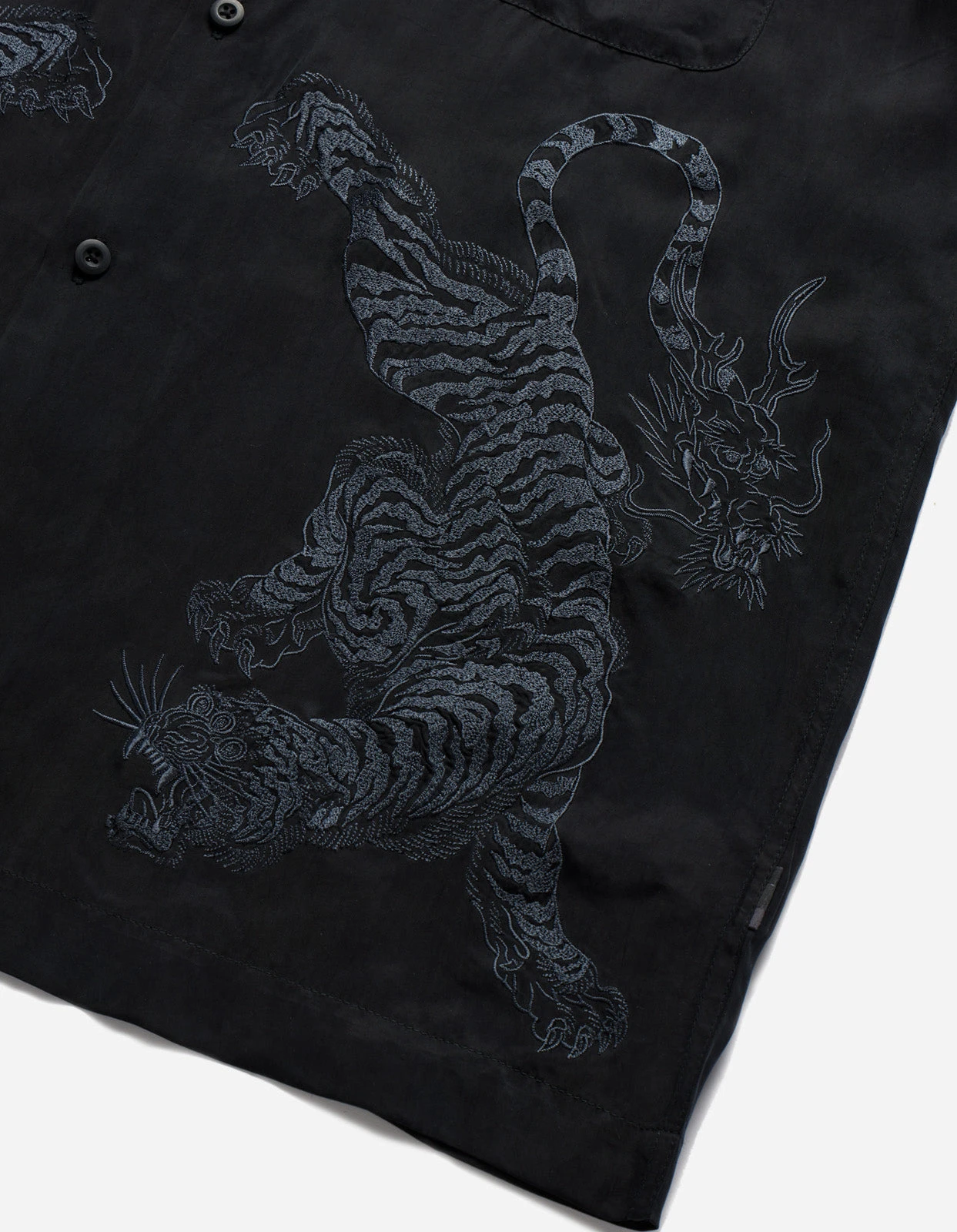 Maharishi 5100 Take Tora Summer Shirt Black 3 Maharishi 5100 Take Tora Summer Shirt Black - Image 3