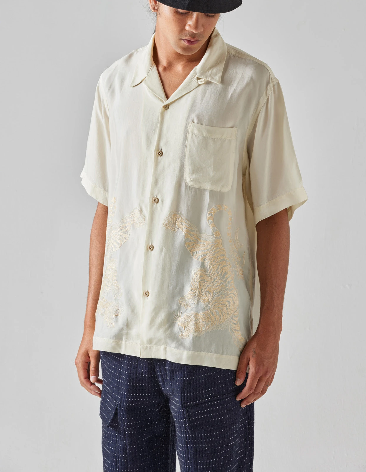 Maharishi 5100 Take Tora Summer Shirt Ecru 2 Maharishi 5100 Take Tora Summer Shirt Ecru - Image 2