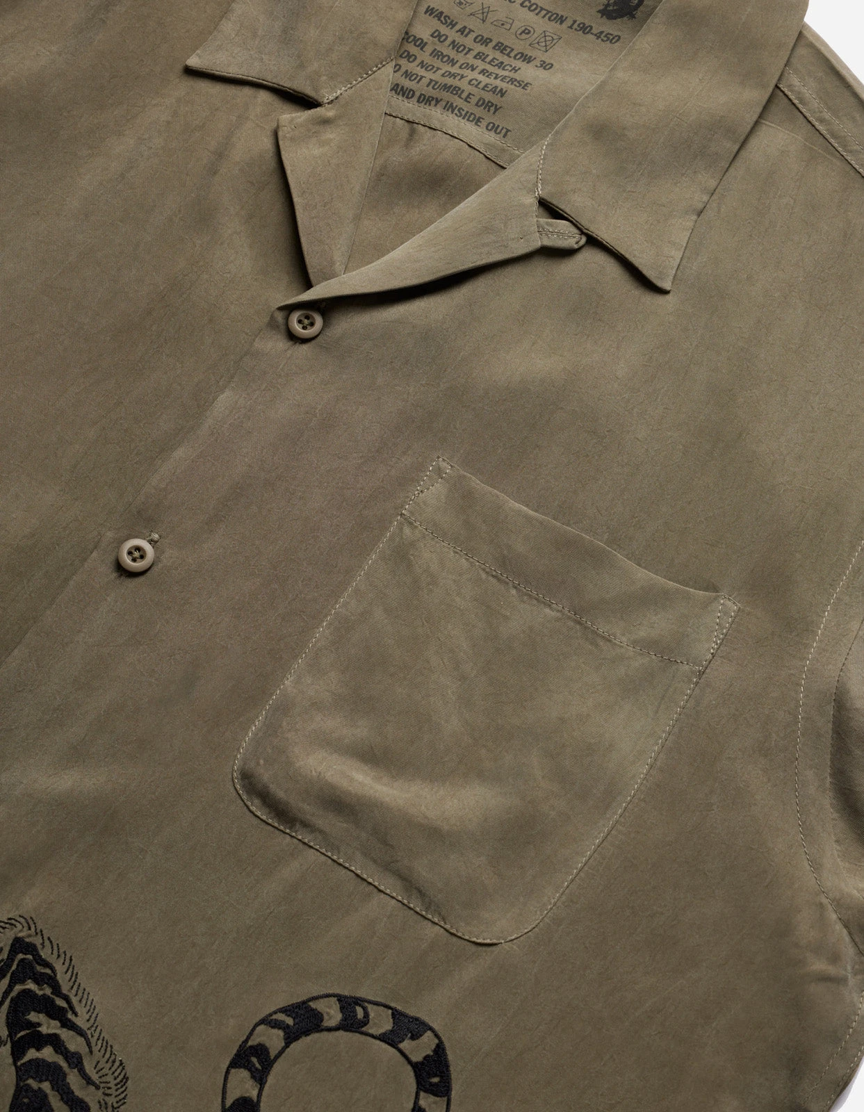 Maharishi 5100 Take Tora Summer Shirt Olive OG-107F 9 Maharishi 5100 Take Tora Summer Shirt Olive OG-107F - Image 9