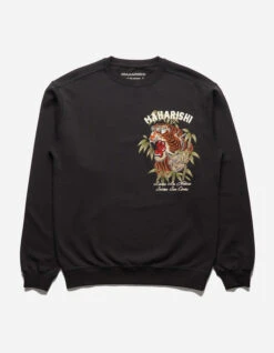 Maharishi 5101 Maha Tiger Embroidered Crew Black