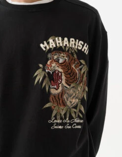 Maharishi 5101 Maha Tiger Embroidered Crew Black -Maharishi Shop 5101 black 60