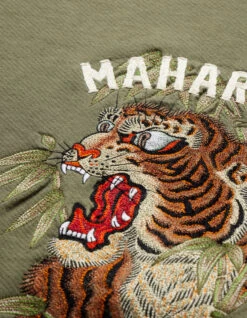 Maharishi 5101 Maha Tiger Embroidered Crew Olive OG-107F 15 Maharishi 5101 Maha Tiger Embroidered Crew Olive OG-107F -Maharishi Shop 5101 olive 40