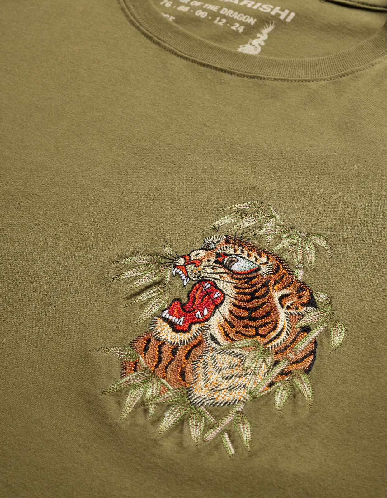 Maharishi 5102 Maha Tiger T-Shirt Olive OG-107F 2 Maharishi 5102 Maha Tiger T-Shirt Olive OG-107F - Image 2