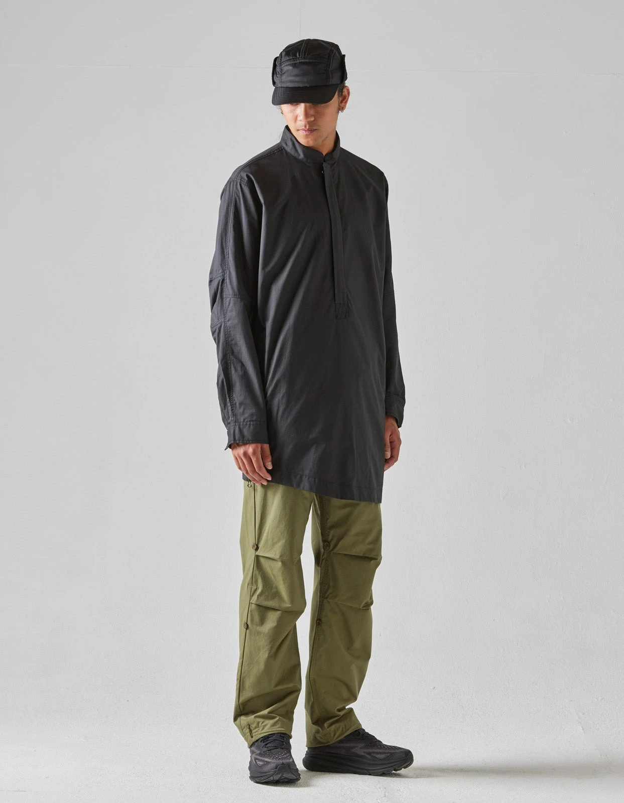 Maharishi 5107 Long Zipped Kurta Shirt Black 3 Maharishi 5107 Long Zipped Kurta Shirt Black - Image 3