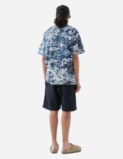 Maharishi 1282 Cloud Dragon Camp Collar Shirt Blue 10 Maharishi 1282 Cloud Dragon Camp Collar Shirt Blue -Maharishi Shop 5114 blue 80