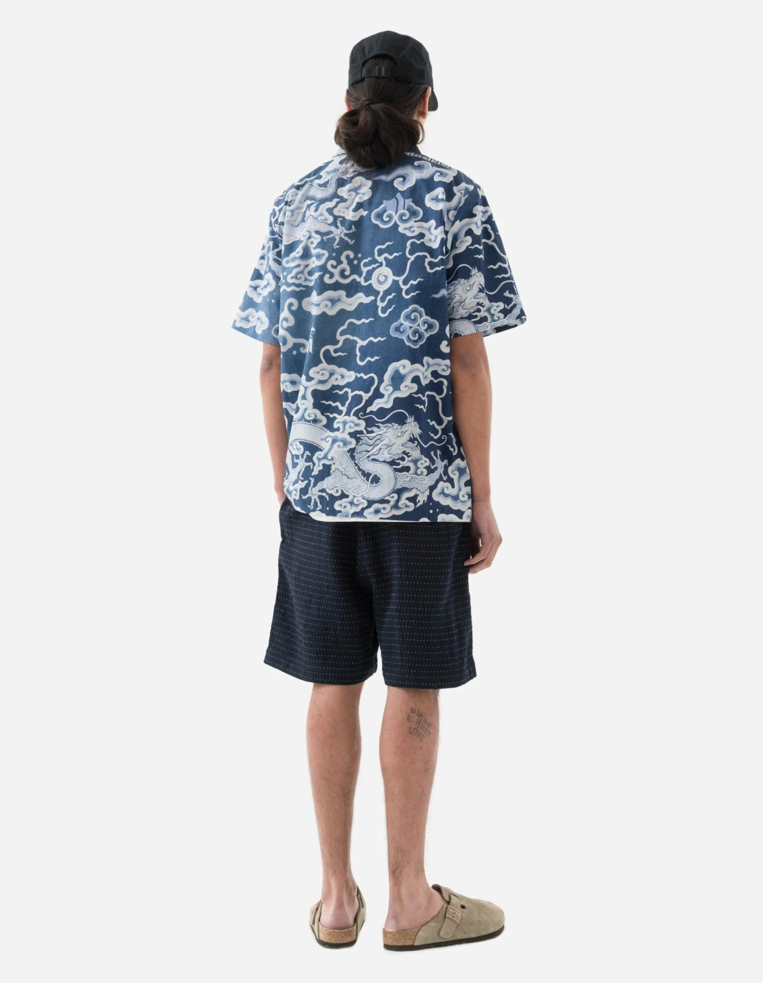 Maharishi 1282 Cloud Dragon Camp Collar Shirt Blue 4 Maharishi 1282 Cloud Dragon Camp Collar Shirt Blue - Image 4