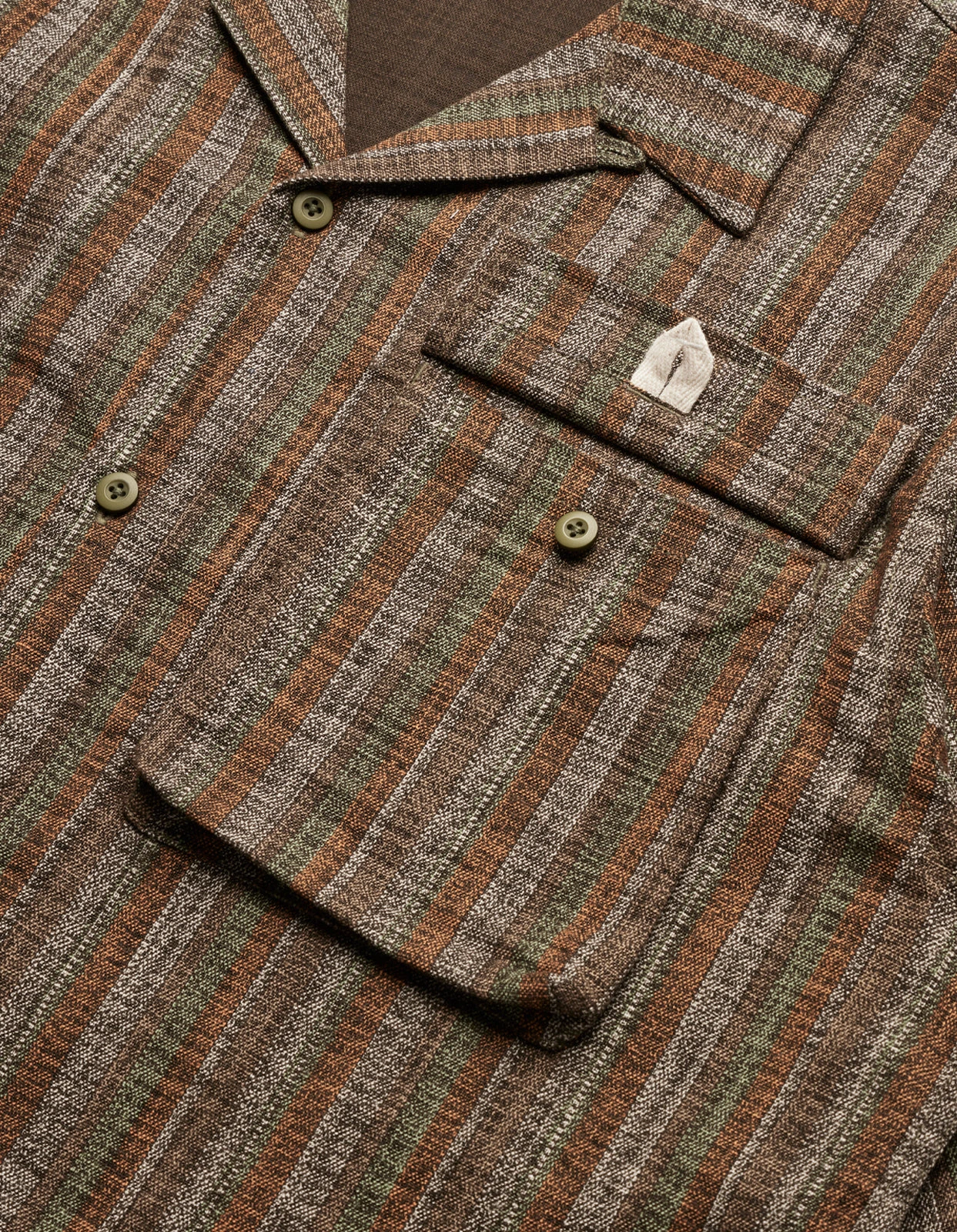 Maharishi 5116 Wagara Summer Shirt Olive 5 Maharishi 5116 Wagara Summer Shirt Olive - Image 5