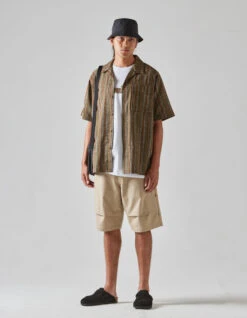 Maharishi 5116 Wagara Summer Shirt Olive 8 Maharishi 5116 Wagara Summer Shirt Olive -Maharishi Shop 5116 olive 5099 sand 50