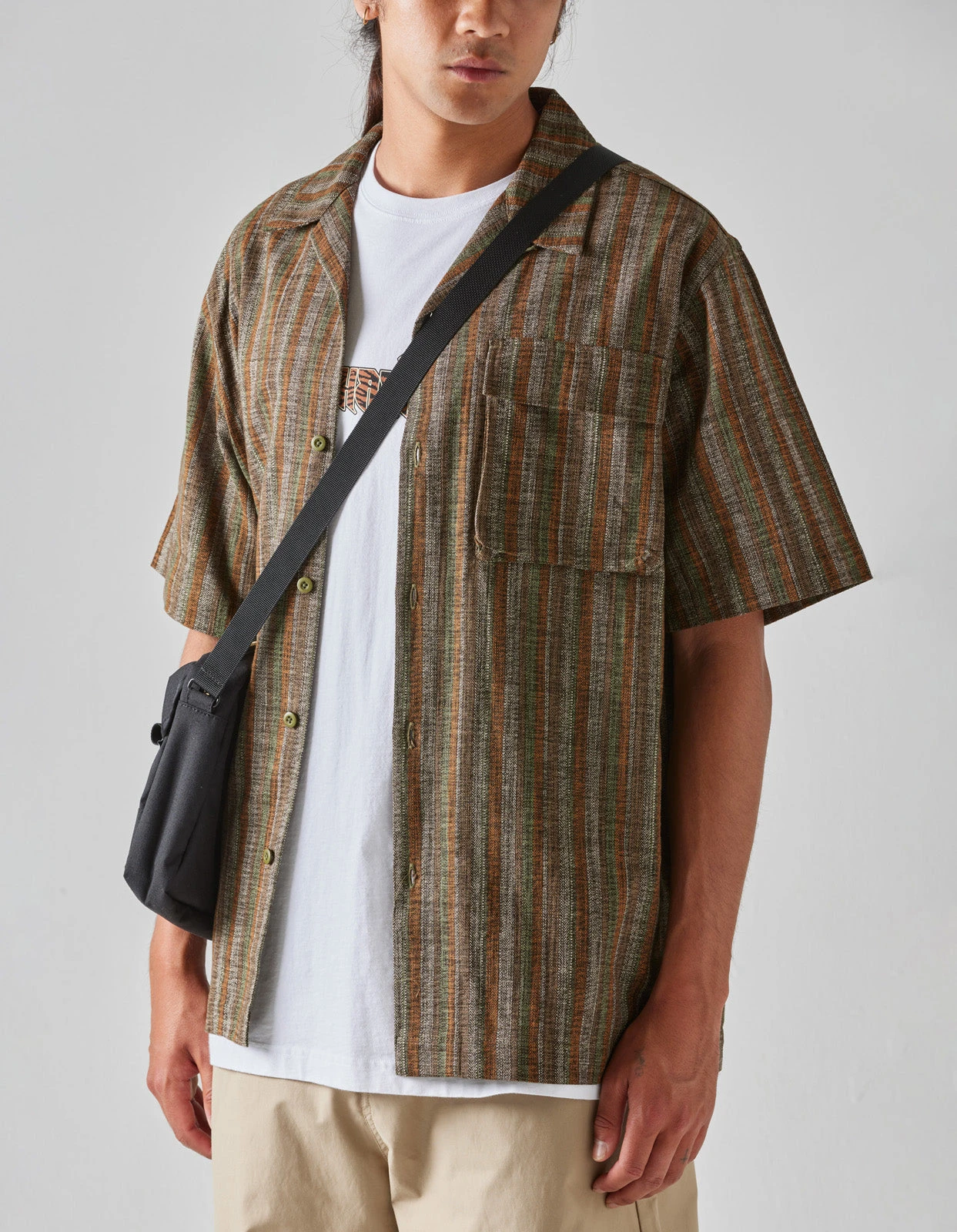 Maharishi 5116 Wagara Summer Shirt Olive 2 Maharishi 5116 Wagara Summer Shirt Olive - Image 2