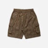 Maharishi 5117 Wagara Low Cargo Track Shorts Olive